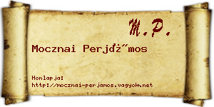 Mocznai Perjámos névjegykártya